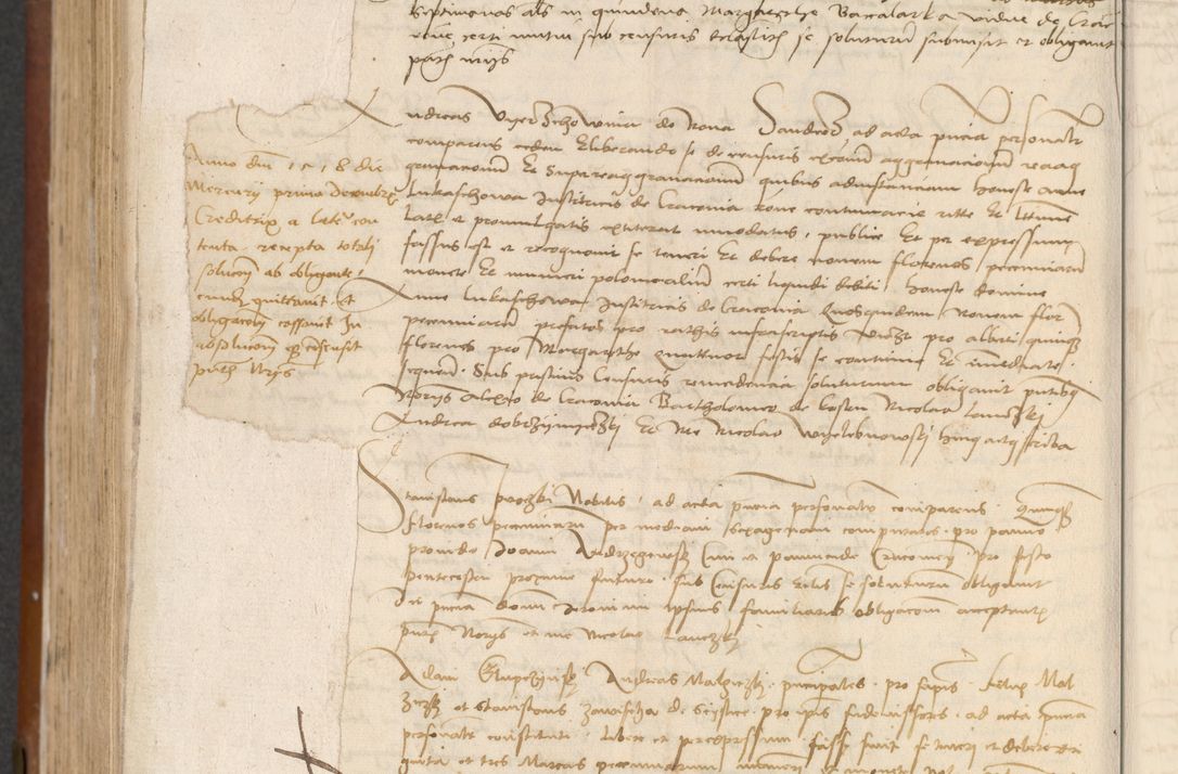 Zdjęcie nr 416 dla obiektu archiwalnego: [Acta] obligationum coram reverendo patre domino Thoma Rosnowsky canonico et offi[ciali C]racoviensi generali [a]d annum Domini 1514, [ind]itione secunda, pontificatus sanctissimi in Christo patris domini nostro domini Leonis divina providencia pape decimi moderni. Anno sue sanctitatis aduc ad 19 Marcii [...] primo secundis fatibus et felici sidere suum per manu Bronislaidis telluris Ursonici recipiunt et dii faveant ceptis