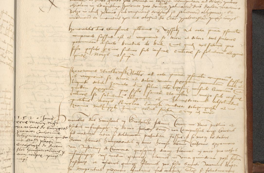 Zdjęcie nr 407 dla obiektu archiwalnego: [Acta] obligationum coram reverendo patre domino Thoma Rosnowsky canonico et offi[ciali C]racoviensi generali [a]d annum Domini 1514, [ind]itione secunda, pontificatus sanctissimi in Christo patris domini nostro domini Leonis divina providencia pape decimi moderni. Anno sue sanctitatis aduc ad 19 Marcii [...] primo secundis fatibus et felici sidere suum per manu Bronislaidis telluris Ursonici recipiunt et dii faveant ceptis