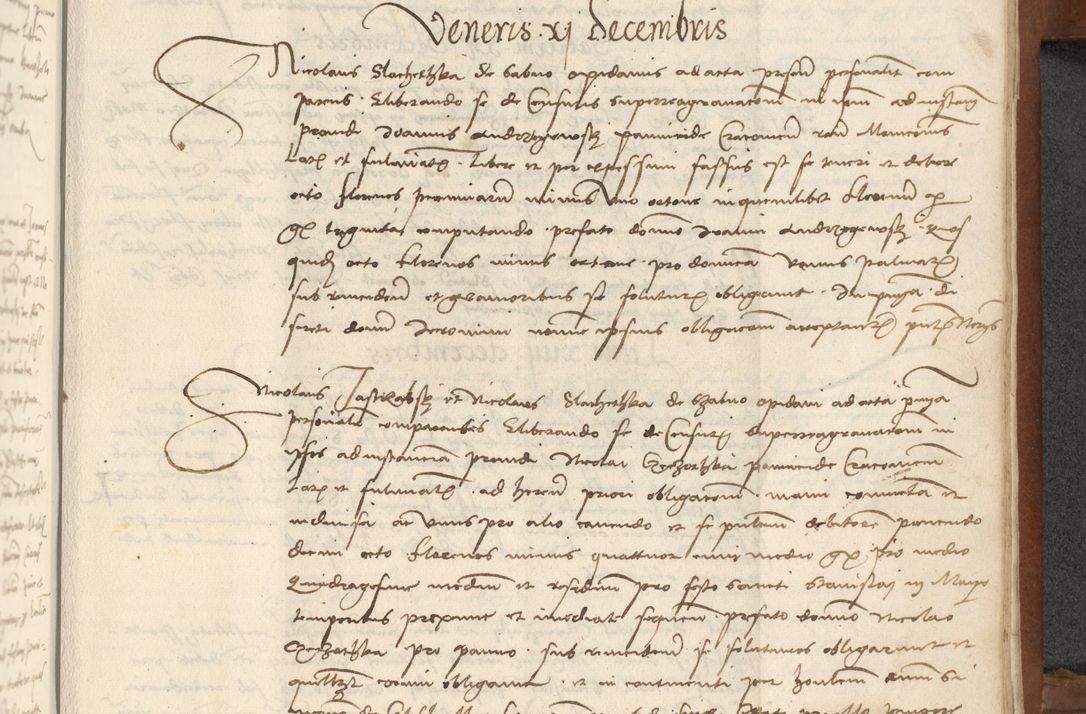 Zdjęcie nr 393 dla obiektu archiwalnego: [Acta] obligationum coram reverendo patre domino Thoma Rosnowsky canonico et offi[ciali C]racoviensi generali [a]d annum Domini 1514, [ind]itione secunda, pontificatus sanctissimi in Christo patris domini nostro domini Leonis divina providencia pape decimi moderni. Anno sue sanctitatis aduc ad 19 Marcii [...] primo secundis fatibus et felici sidere suum per manu Bronislaidis telluris Ursonici recipiunt et dii faveant ceptis