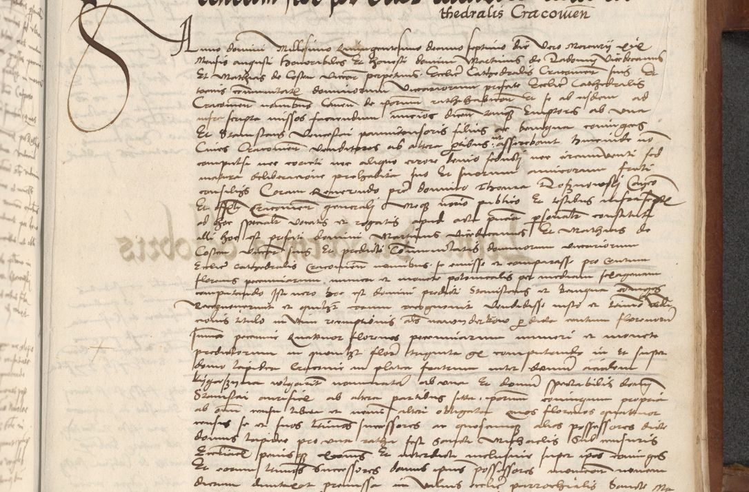 Zdjęcie nr 377 dla obiektu archiwalnego: [Acta] obligationum coram reverendo patre domino Thoma Rosnowsky canonico et offi[ciali C]racoviensi generali [a]d annum Domini 1514, [ind]itione secunda, pontificatus sanctissimi in Christo patris domini nostro domini Leonis divina providencia pape decimi moderni. Anno sue sanctitatis aduc ad 19 Marcii [...] primo secundis fatibus et felici sidere suum per manu Bronislaidis telluris Ursonici recipiunt et dii faveant ceptis