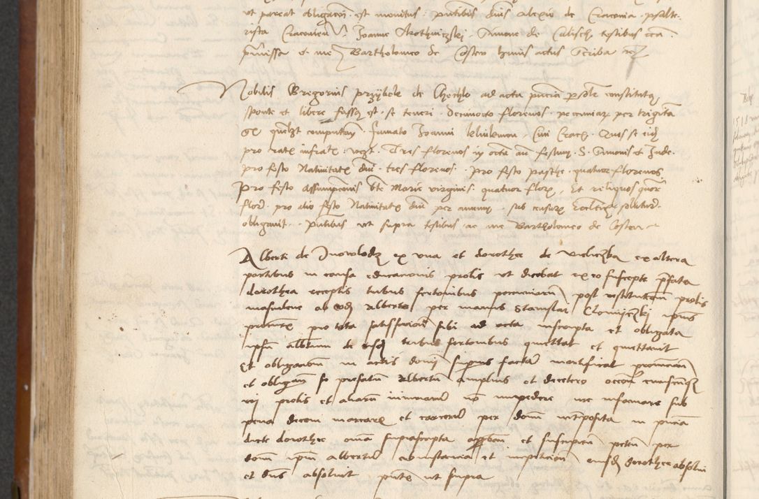 Zdjęcie nr 374 dla obiektu archiwalnego: [Acta] obligationum coram reverendo patre domino Thoma Rosnowsky canonico et offi[ciali C]racoviensi generali [a]d annum Domini 1514, [ind]itione secunda, pontificatus sanctissimi in Christo patris domini nostro domini Leonis divina providencia pape decimi moderni. Anno sue sanctitatis aduc ad 19 Marcii [...] primo secundis fatibus et felici sidere suum per manu Bronislaidis telluris Ursonici recipiunt et dii faveant ceptis