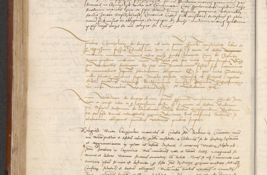 Zdjęcie nr 366 dla obiektu archiwalnego: [Acta] obligationum coram reverendo patre domino Thoma Rosnowsky canonico et offi[ciali C]racoviensi generali [a]d annum Domini 1514, [ind]itione secunda, pontificatus sanctissimi in Christo patris domini nostro domini Leonis divina providencia pape decimi moderni. Anno sue sanctitatis aduc ad 19 Marcii [...] primo secundis fatibus et felici sidere suum per manu Bronislaidis telluris Ursonici recipiunt et dii faveant ceptis