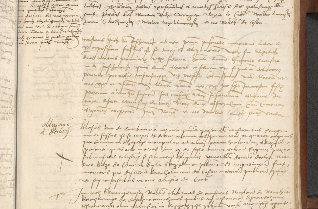Zdjęcie nr 365 dla obiektu archiwalnego: [Acta] obligationum coram reverendo patre domino Thoma Rosnowsky canonico et offi[ciali C]racoviensi generali [a]d annum Domini 1514, [ind]itione secunda, pontificatus sanctissimi in Christo patris domini nostro domini Leonis divina providencia pape decimi moderni. Anno sue sanctitatis aduc ad 19 Marcii [...] primo secundis fatibus et felici sidere suum per manu Bronislaidis telluris Ursonici recipiunt et dii faveant ceptis