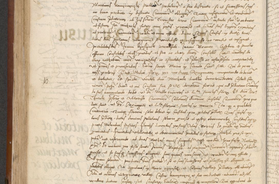 Zdjęcie nr 362 dla obiektu archiwalnego: [Acta] obligationum coram reverendo patre domino Thoma Rosnowsky canonico et offi[ciali C]racoviensi generali [a]d annum Domini 1514, [ind]itione secunda, pontificatus sanctissimi in Christo patris domini nostro domini Leonis divina providencia pape decimi moderni. Anno sue sanctitatis aduc ad 19 Marcii [...] primo secundis fatibus et felici sidere suum per manu Bronislaidis telluris Ursonici recipiunt et dii faveant ceptis