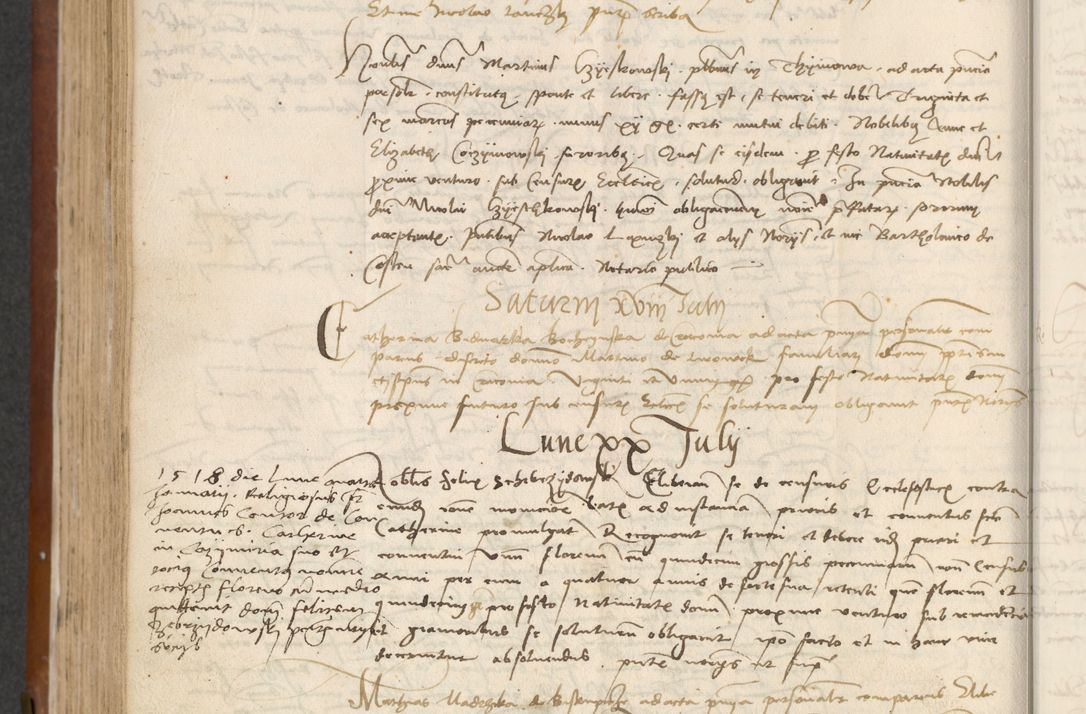 Zdjęcie nr 352 dla obiektu archiwalnego: [Acta] obligationum coram reverendo patre domino Thoma Rosnowsky canonico et offi[ciali C]racoviensi generali [a]d annum Domini 1514, [ind]itione secunda, pontificatus sanctissimi in Christo patris domini nostro domini Leonis divina providencia pape decimi moderni. Anno sue sanctitatis aduc ad 19 Marcii [...] primo secundis fatibus et felici sidere suum per manu Bronislaidis telluris Ursonici recipiunt et dii faveant ceptis