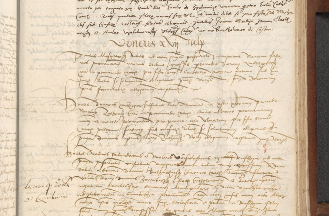 Zdjęcie nr 351 dla obiektu archiwalnego: [Acta] obligationum coram reverendo patre domino Thoma Rosnowsky canonico et offi[ciali C]racoviensi generali [a]d annum Domini 1514, [ind]itione secunda, pontificatus sanctissimi in Christo patris domini nostro domini Leonis divina providencia pape decimi moderni. Anno sue sanctitatis aduc ad 19 Marcii [...] primo secundis fatibus et felici sidere suum per manu Bronislaidis telluris Ursonici recipiunt et dii faveant ceptis