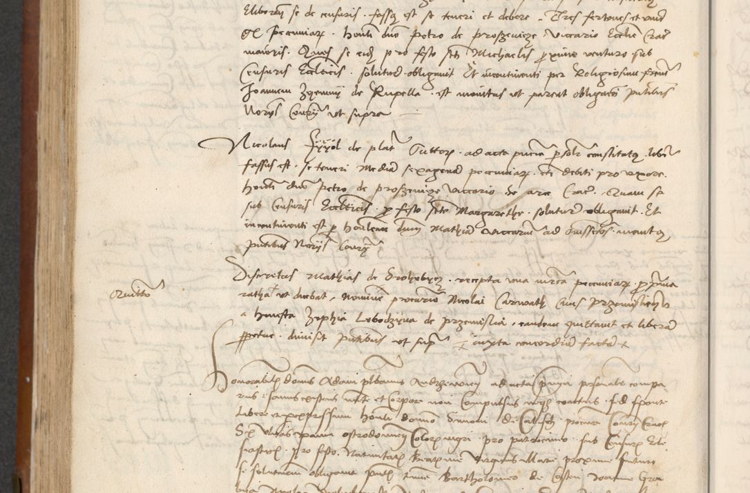 Zdjęcie nr 342 dla obiektu archiwalnego: [Acta] obligationum coram reverendo patre domino Thoma Rosnowsky canonico et offi[ciali C]racoviensi generali [a]d annum Domini 1514, [ind]itione secunda, pontificatus sanctissimi in Christo patris domini nostro domini Leonis divina providencia pape decimi moderni. Anno sue sanctitatis aduc ad 19 Marcii [...] primo secundis fatibus et felici sidere suum per manu Bronislaidis telluris Ursonici recipiunt et dii faveant ceptis