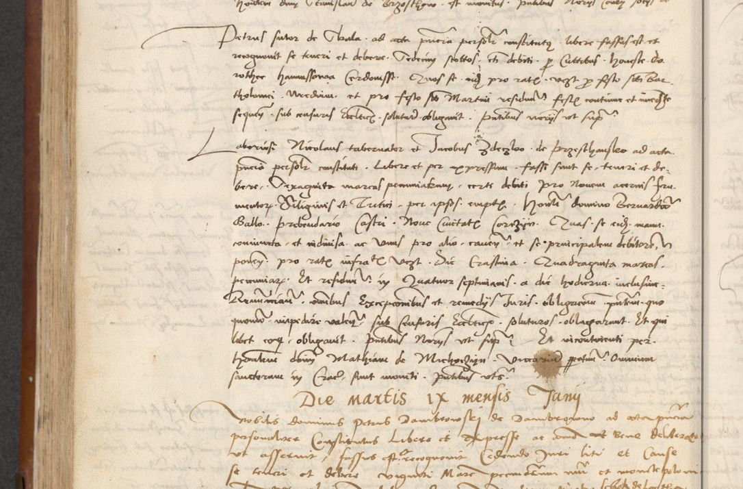 Zdjęcie nr 330 dla obiektu archiwalnego: [Acta] obligationum coram reverendo patre domino Thoma Rosnowsky canonico et offi[ciali C]racoviensi generali [a]d annum Domini 1514, [ind]itione secunda, pontificatus sanctissimi in Christo patris domini nostro domini Leonis divina providencia pape decimi moderni. Anno sue sanctitatis aduc ad 19 Marcii [...] primo secundis fatibus et felici sidere suum per manu Bronislaidis telluris Ursonici recipiunt et dii faveant ceptis