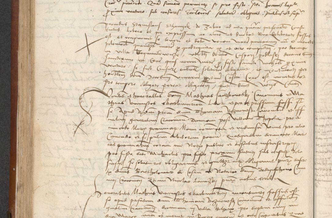 Zdjęcie nr 328 dla obiektu archiwalnego: [Acta] obligationum coram reverendo patre domino Thoma Rosnowsky canonico et offi[ciali C]racoviensi generali [a]d annum Domini 1514, [ind]itione secunda, pontificatus sanctissimi in Christo patris domini nostro domini Leonis divina providencia pape decimi moderni. Anno sue sanctitatis aduc ad 19 Marcii [...] primo secundis fatibus et felici sidere suum per manu Bronislaidis telluris Ursonici recipiunt et dii faveant ceptis