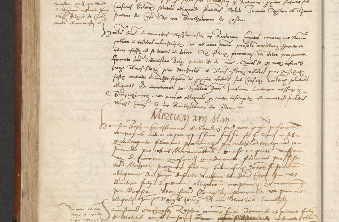 Zdjęcie nr 320 dla obiektu archiwalnego: [Acta] obligationum coram reverendo patre domino Thoma Rosnowsky canonico et offi[ciali C]racoviensi generali [a]d annum Domini 1514, [ind]itione secunda, pontificatus sanctissimi in Christo patris domini nostro domini Leonis divina providencia pape decimi moderni. Anno sue sanctitatis aduc ad 19 Marcii [...] primo secundis fatibus et felici sidere suum per manu Bronislaidis telluris Ursonici recipiunt et dii faveant ceptis