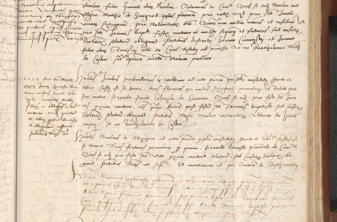 Zdjęcie nr 315 dla obiektu archiwalnego: [Acta] obligationum coram reverendo patre domino Thoma Rosnowsky canonico et offi[ciali C]racoviensi generali [a]d annum Domini 1514, [ind]itione secunda, pontificatus sanctissimi in Christo patris domini nostro domini Leonis divina providencia pape decimi moderni. Anno sue sanctitatis aduc ad 19 Marcii [...] primo secundis fatibus et felici sidere suum per manu Bronislaidis telluris Ursonici recipiunt et dii faveant ceptis