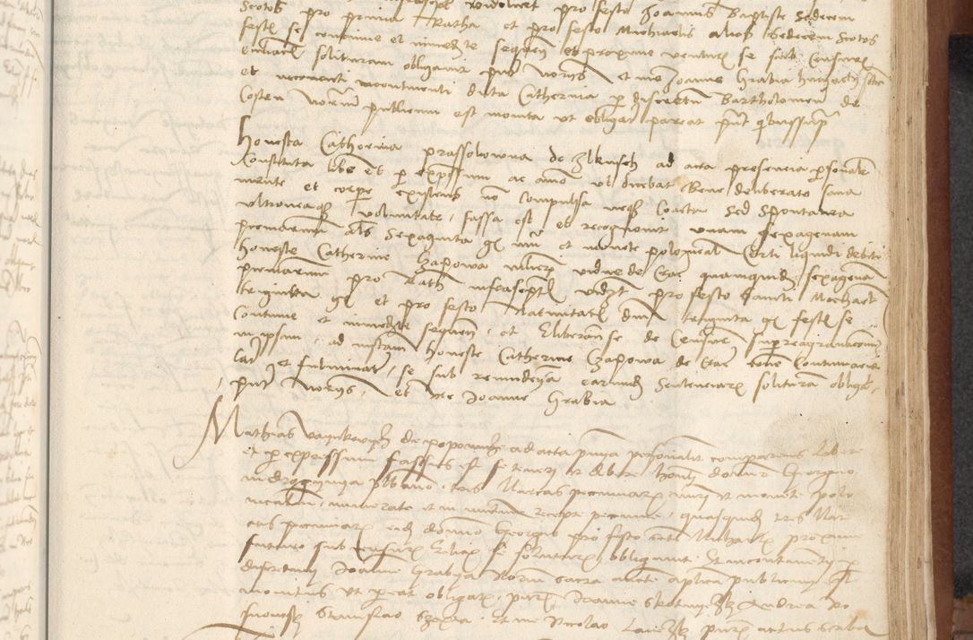Zdjęcie nr 313 dla obiektu archiwalnego: [Acta] obligationum coram reverendo patre domino Thoma Rosnowsky canonico et offi[ciali C]racoviensi generali [a]d annum Domini 1514, [ind]itione secunda, pontificatus sanctissimi in Christo patris domini nostro domini Leonis divina providencia pape decimi moderni. Anno sue sanctitatis aduc ad 19 Marcii [...] primo secundis fatibus et felici sidere suum per manu Bronislaidis telluris Ursonici recipiunt et dii faveant ceptis