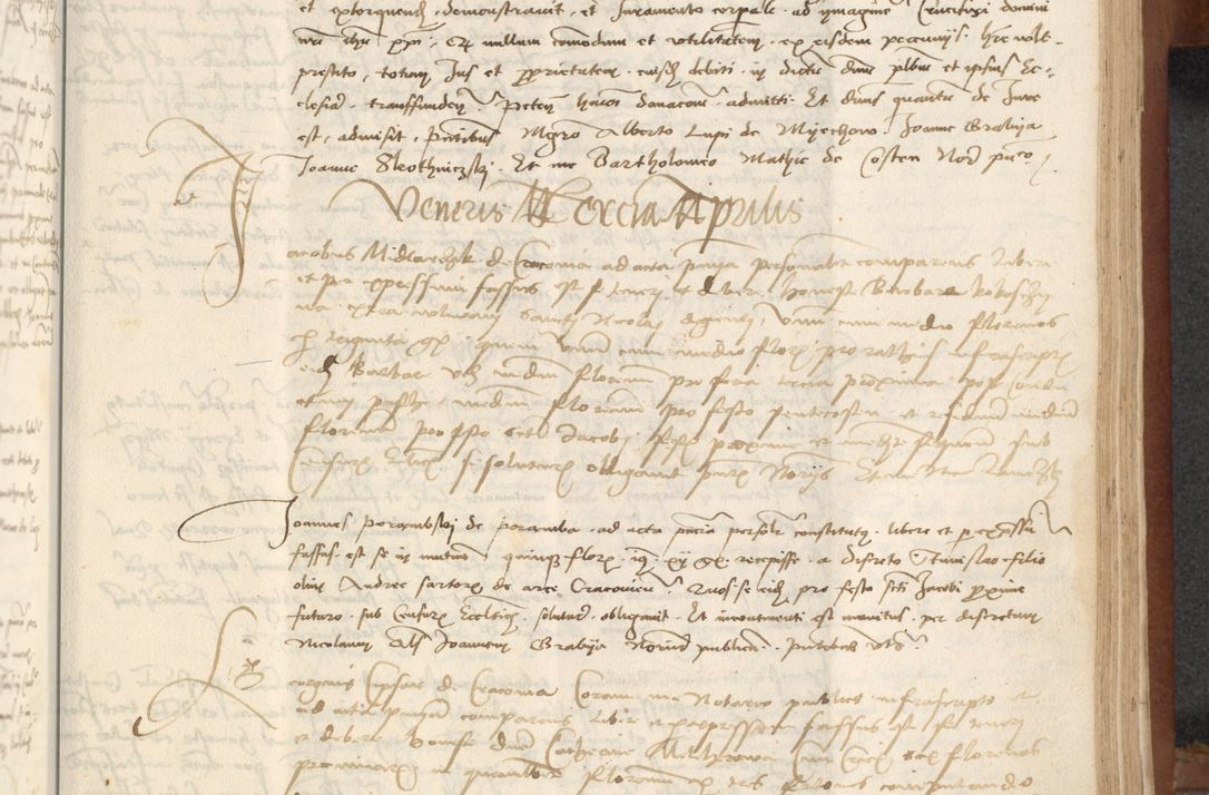 Zdjęcie nr 309 dla obiektu archiwalnego: [Acta] obligationum coram reverendo patre domino Thoma Rosnowsky canonico et offi[ciali C]racoviensi generali [a]d annum Domini 1514, [ind]itione secunda, pontificatus sanctissimi in Christo patris domini nostro domini Leonis divina providencia pape decimi moderni. Anno sue sanctitatis aduc ad 19 Marcii [...] primo secundis fatibus et felici sidere suum per manu Bronislaidis telluris Ursonici recipiunt et dii faveant ceptis