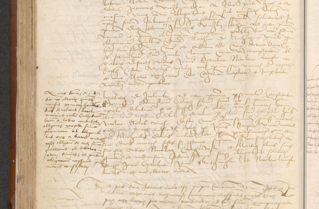 Zdjęcie nr 300 dla obiektu archiwalnego: [Acta] obligationum coram reverendo patre domino Thoma Rosnowsky canonico et offi[ciali C]racoviensi generali [a]d annum Domini 1514, [ind]itione secunda, pontificatus sanctissimi in Christo patris domini nostro domini Leonis divina providencia pape decimi moderni. Anno sue sanctitatis aduc ad 19 Marcii [...] primo secundis fatibus et felici sidere suum per manu Bronislaidis telluris Ursonici recipiunt et dii faveant ceptis