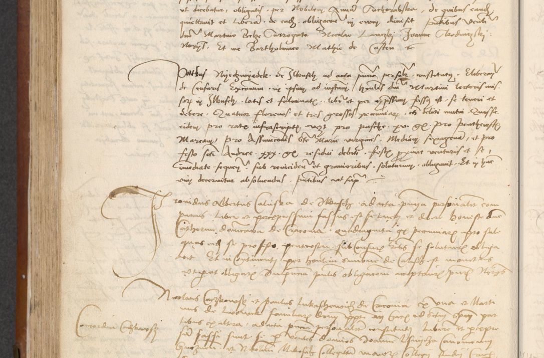 Zdjęcie nr 294 dla obiektu archiwalnego: [Acta] obligationum coram reverendo patre domino Thoma Rosnowsky canonico et offi[ciali C]racoviensi generali [a]d annum Domini 1514, [ind]itione secunda, pontificatus sanctissimi in Christo patris domini nostro domini Leonis divina providencia pape decimi moderni. Anno sue sanctitatis aduc ad 19 Marcii [...] primo secundis fatibus et felici sidere suum per manu Bronislaidis telluris Ursonici recipiunt et dii faveant ceptis