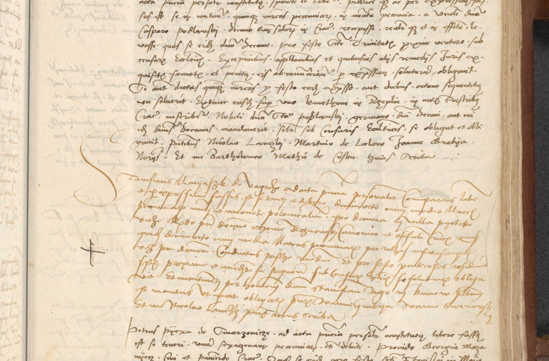 Zdjęcie nr 293 dla obiektu archiwalnego: [Acta] obligationum coram reverendo patre domino Thoma Rosnowsky canonico et offi[ciali C]racoviensi generali [a]d annum Domini 1514, [ind]itione secunda, pontificatus sanctissimi in Christo patris domini nostro domini Leonis divina providencia pape decimi moderni. Anno sue sanctitatis aduc ad 19 Marcii [...] primo secundis fatibus et felici sidere suum per manu Bronislaidis telluris Ursonici recipiunt et dii faveant ceptis