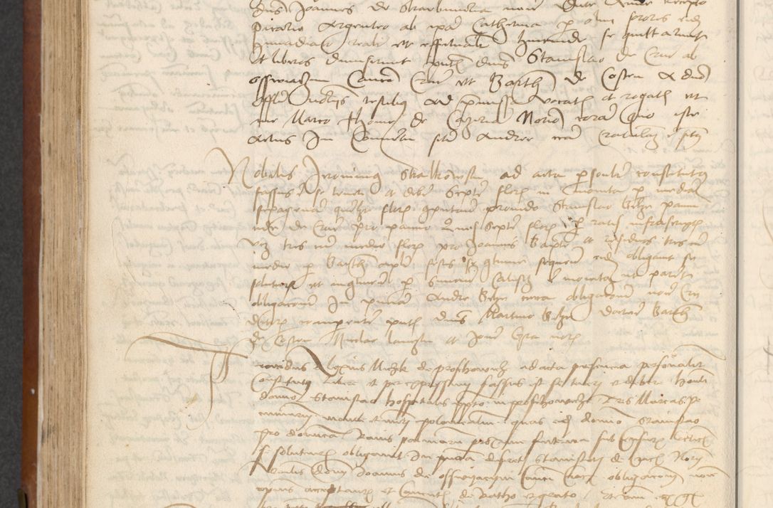 Zdjęcie nr 292 dla obiektu archiwalnego: [Acta] obligationum coram reverendo patre domino Thoma Rosnowsky canonico et offi[ciali C]racoviensi generali [a]d annum Domini 1514, [ind]itione secunda, pontificatus sanctissimi in Christo patris domini nostro domini Leonis divina providencia pape decimi moderni. Anno sue sanctitatis aduc ad 19 Marcii [...] primo secundis fatibus et felici sidere suum per manu Bronislaidis telluris Ursonici recipiunt et dii faveant ceptis
