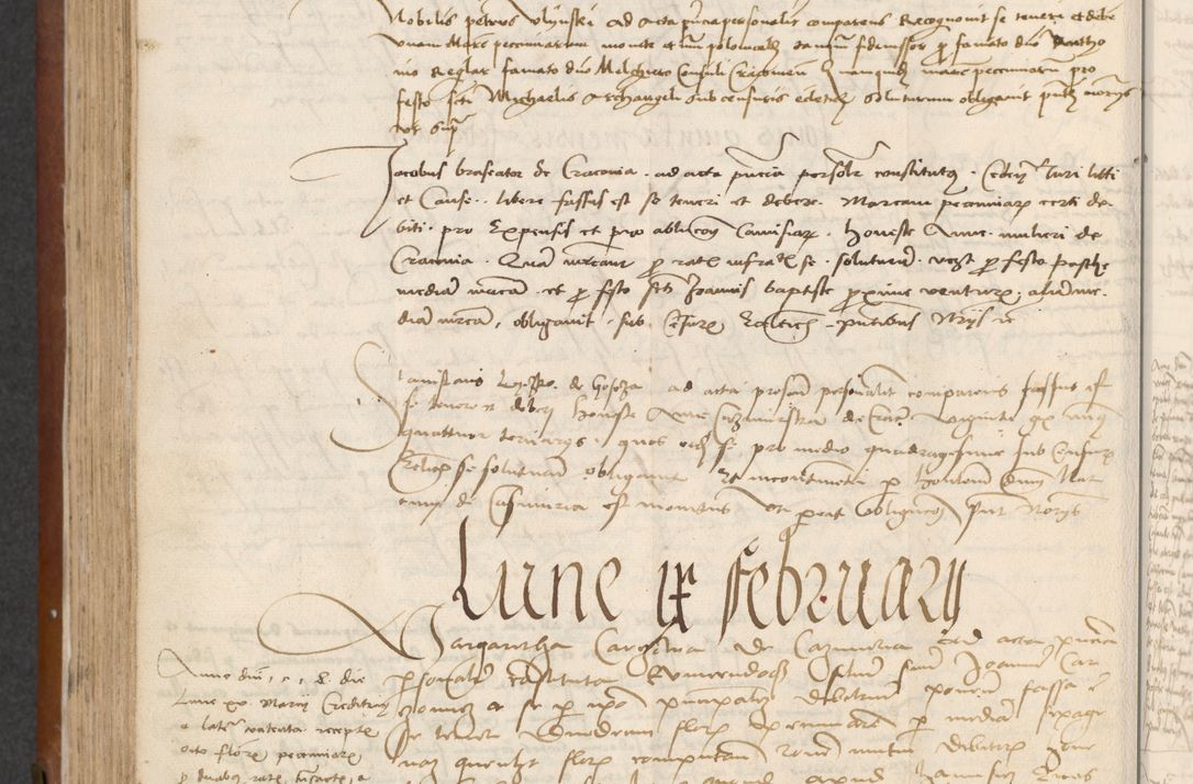 Zdjęcie nr 274 dla obiektu archiwalnego: [Acta] obligationum coram reverendo patre domino Thoma Rosnowsky canonico et offi[ciali C]racoviensi generali [a]d annum Domini 1514, [ind]itione secunda, pontificatus sanctissimi in Christo patris domini nostro domini Leonis divina providencia pape decimi moderni. Anno sue sanctitatis aduc ad 19 Marcii [...] primo secundis fatibus et felici sidere suum per manu Bronislaidis telluris Ursonici recipiunt et dii faveant ceptis