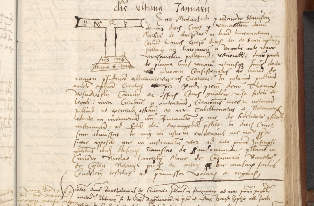 Zdjęcie nr 271 dla obiektu archiwalnego: [Acta] obligationum coram reverendo patre domino Thoma Rosnowsky canonico et offi[ciali C]racoviensi generali [a]d annum Domini 1514, [ind]itione secunda, pontificatus sanctissimi in Christo patris domini nostro domini Leonis divina providencia pape decimi moderni. Anno sue sanctitatis aduc ad 19 Marcii [...] primo secundis fatibus et felici sidere suum per manu Bronislaidis telluris Ursonici recipiunt et dii faveant ceptis