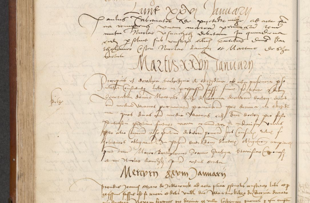 Zdjęcie nr 270 dla obiektu archiwalnego: [Acta] obligationum coram reverendo patre domino Thoma Rosnowsky canonico et offi[ciali C]racoviensi generali [a]d annum Domini 1514, [ind]itione secunda, pontificatus sanctissimi in Christo patris domini nostro domini Leonis divina providencia pape decimi moderni. Anno sue sanctitatis aduc ad 19 Marcii [...] primo secundis fatibus et felici sidere suum per manu Bronislaidis telluris Ursonici recipiunt et dii faveant ceptis