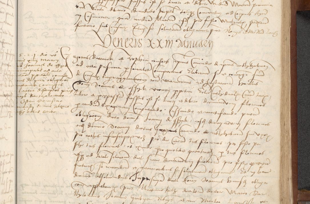 Zdjęcie nr 269 dla obiektu archiwalnego: [Acta] obligationum coram reverendo patre domino Thoma Rosnowsky canonico et offi[ciali C]racoviensi generali [a]d annum Domini 1514, [ind]itione secunda, pontificatus sanctissimi in Christo patris domini nostro domini Leonis divina providencia pape decimi moderni. Anno sue sanctitatis aduc ad 19 Marcii [...] primo secundis fatibus et felici sidere suum per manu Bronislaidis telluris Ursonici recipiunt et dii faveant ceptis