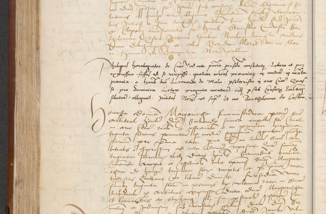 Zdjęcie nr 264 dla obiektu archiwalnego: [Acta] obligationum coram reverendo patre domino Thoma Rosnowsky canonico et offi[ciali C]racoviensi generali [a]d annum Domini 1514, [ind]itione secunda, pontificatus sanctissimi in Christo patris domini nostro domini Leonis divina providencia pape decimi moderni. Anno sue sanctitatis aduc ad 19 Marcii [...] primo secundis fatibus et felici sidere suum per manu Bronislaidis telluris Ursonici recipiunt et dii faveant ceptis
