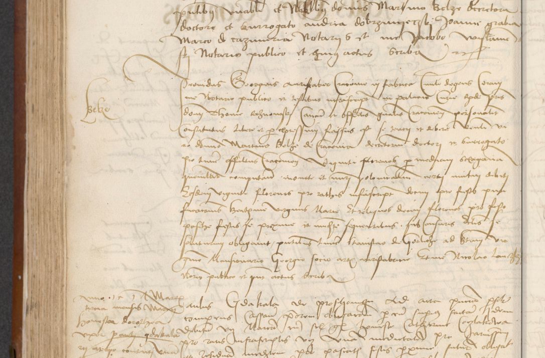 Zdjęcie nr 260 dla obiektu archiwalnego: [Acta] obligationum coram reverendo patre domino Thoma Rosnowsky canonico et offi[ciali C]racoviensi generali [a]d annum Domini 1514, [ind]itione secunda, pontificatus sanctissimi in Christo patris domini nostro domini Leonis divina providencia pape decimi moderni. Anno sue sanctitatis aduc ad 19 Marcii [...] primo secundis fatibus et felici sidere suum per manu Bronislaidis telluris Ursonici recipiunt et dii faveant ceptis