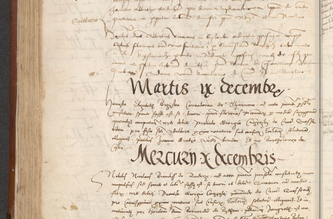 Zdjęcie nr 256 dla obiektu archiwalnego: [Acta] obligationum coram reverendo patre domino Thoma Rosnowsky canonico et offi[ciali C]racoviensi generali [a]d annum Domini 1514, [ind]itione secunda, pontificatus sanctissimi in Christo patris domini nostro domini Leonis divina providencia pape decimi moderni. Anno sue sanctitatis aduc ad 19 Marcii [...] primo secundis fatibus et felici sidere suum per manu Bronislaidis telluris Ursonici recipiunt et dii faveant ceptis