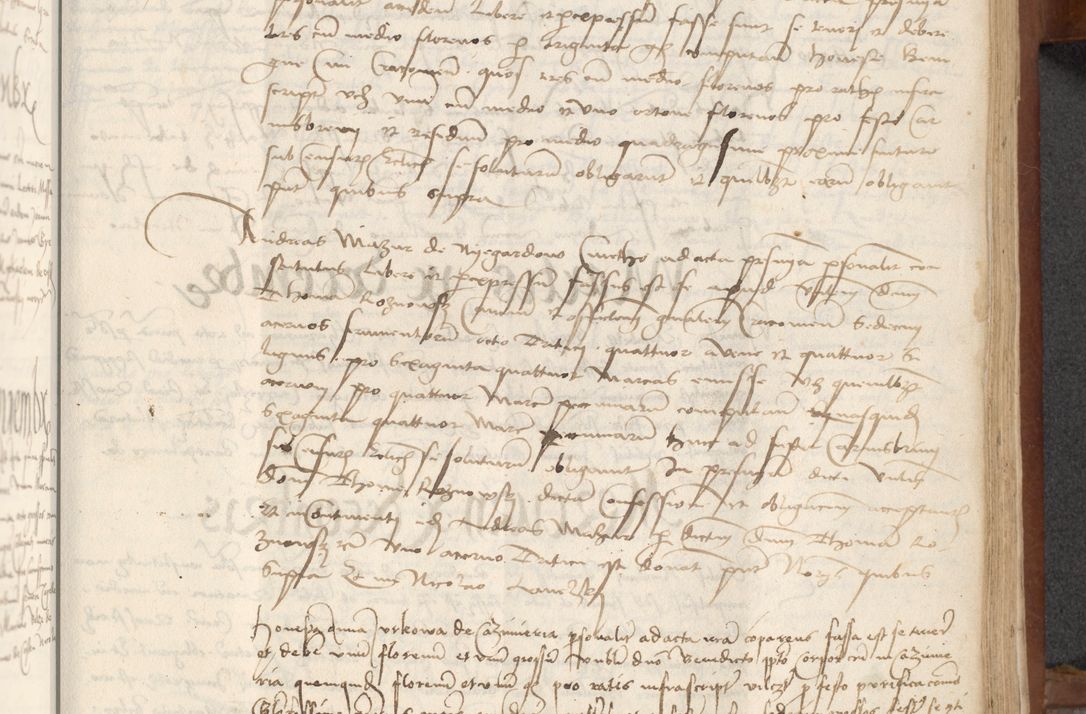 Zdjęcie nr 255 dla obiektu archiwalnego: [Acta] obligationum coram reverendo patre domino Thoma Rosnowsky canonico et offi[ciali C]racoviensi generali [a]d annum Domini 1514, [ind]itione secunda, pontificatus sanctissimi in Christo patris domini nostro domini Leonis divina providencia pape decimi moderni. Anno sue sanctitatis aduc ad 19 Marcii [...] primo secundis fatibus et felici sidere suum per manu Bronislaidis telluris Ursonici recipiunt et dii faveant ceptis