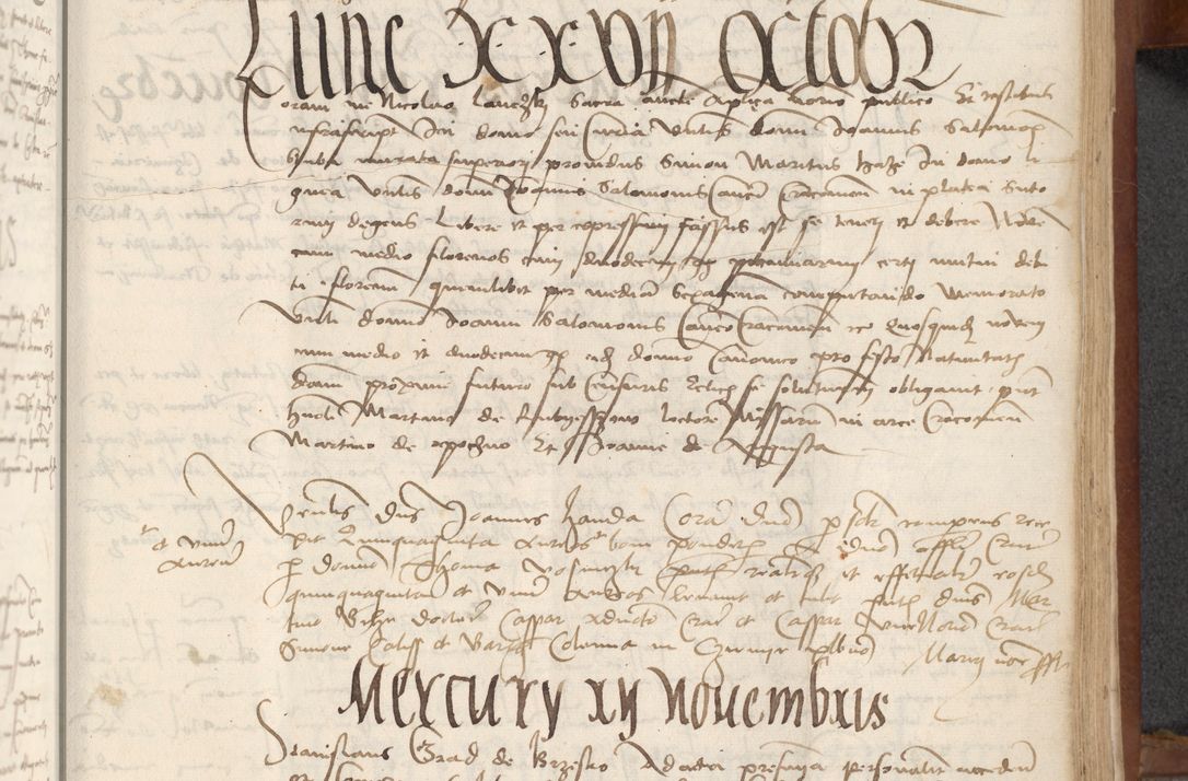Zdjęcie nr 251 dla obiektu archiwalnego: [Acta] obligationum coram reverendo patre domino Thoma Rosnowsky canonico et offi[ciali C]racoviensi generali [a]d annum Domini 1514, [ind]itione secunda, pontificatus sanctissimi in Christo patris domini nostro domini Leonis divina providencia pape decimi moderni. Anno sue sanctitatis aduc ad 19 Marcii [...] primo secundis fatibus et felici sidere suum per manu Bronislaidis telluris Ursonici recipiunt et dii faveant ceptis