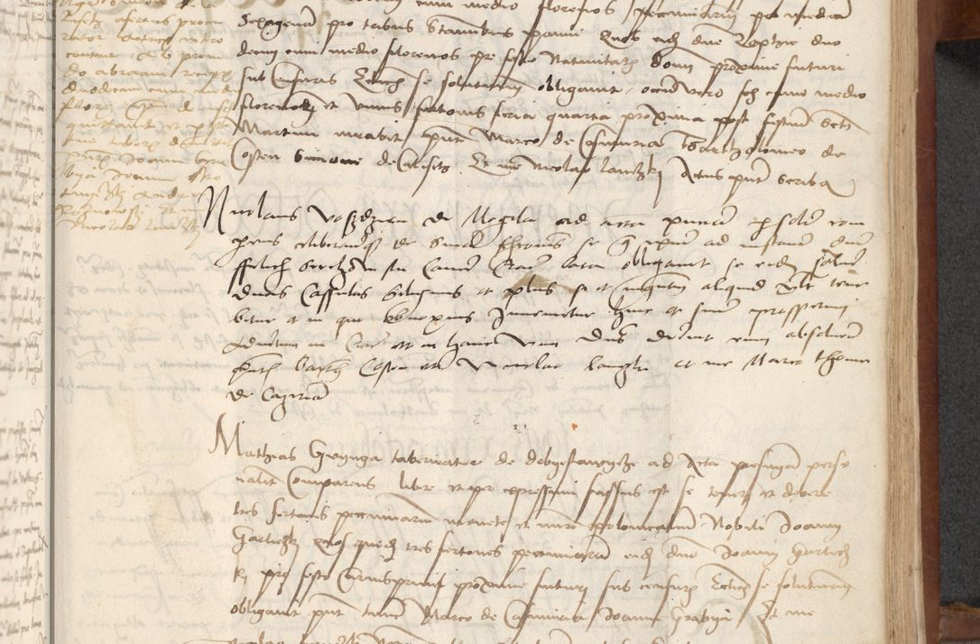 Zdjęcie nr 249 dla obiektu archiwalnego: [Acta] obligationum coram reverendo patre domino Thoma Rosnowsky canonico et offi[ciali C]racoviensi generali [a]d annum Domini 1514, [ind]itione secunda, pontificatus sanctissimi in Christo patris domini nostro domini Leonis divina providencia pape decimi moderni. Anno sue sanctitatis aduc ad 19 Marcii [...] primo secundis fatibus et felici sidere suum per manu Bronislaidis telluris Ursonici recipiunt et dii faveant ceptis