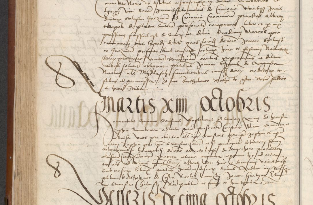 Zdjęcie nr 246 dla obiektu archiwalnego: [Acta] obligationum coram reverendo patre domino Thoma Rosnowsky canonico et offi[ciali C]racoviensi generali [a]d annum Domini 1514, [ind]itione secunda, pontificatus sanctissimi in Christo patris domini nostro domini Leonis divina providencia pape decimi moderni. Anno sue sanctitatis aduc ad 19 Marcii [...] primo secundis fatibus et felici sidere suum per manu Bronislaidis telluris Ursonici recipiunt et dii faveant ceptis