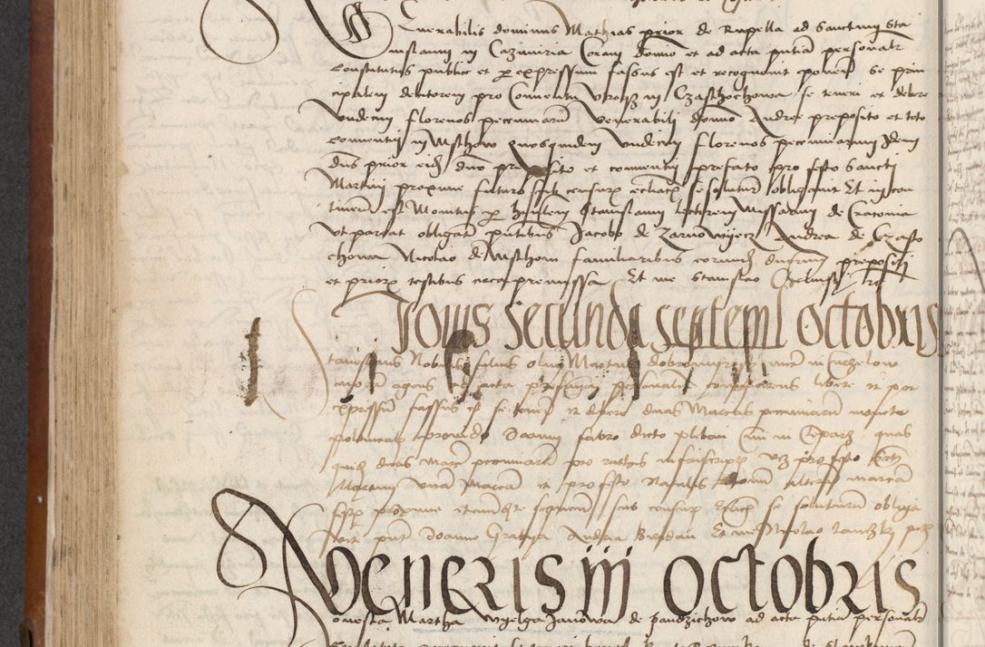 Zdjęcie nr 244 dla obiektu archiwalnego: [Acta] obligationum coram reverendo patre domino Thoma Rosnowsky canonico et offi[ciali C]racoviensi generali [a]d annum Domini 1514, [ind]itione secunda, pontificatus sanctissimi in Christo patris domini nostro domini Leonis divina providencia pape decimi moderni. Anno sue sanctitatis aduc ad 19 Marcii [...] primo secundis fatibus et felici sidere suum per manu Bronislaidis telluris Ursonici recipiunt et dii faveant ceptis