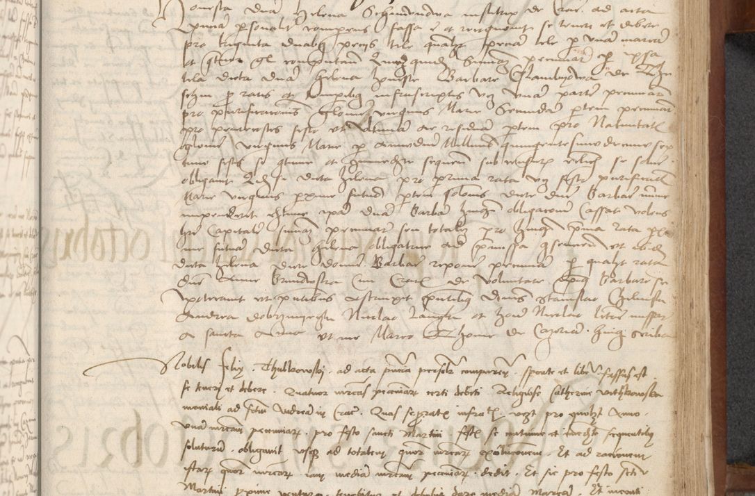 Zdjęcie nr 243 dla obiektu archiwalnego: [Acta] obligationum coram reverendo patre domino Thoma Rosnowsky canonico et offi[ciali C]racoviensi generali [a]d annum Domini 1514, [ind]itione secunda, pontificatus sanctissimi in Christo patris domini nostro domini Leonis divina providencia pape decimi moderni. Anno sue sanctitatis aduc ad 19 Marcii [...] primo secundis fatibus et felici sidere suum per manu Bronislaidis telluris Ursonici recipiunt et dii faveant ceptis