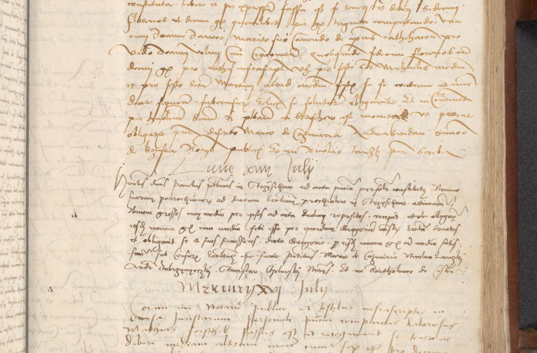 Zdjęcie nr 227 dla obiektu archiwalnego: [Acta] obligationum coram reverendo patre domino Thoma Rosnowsky canonico et offi[ciali C]racoviensi generali [a]d annum Domini 1514, [ind]itione secunda, pontificatus sanctissimi in Christo patris domini nostro domini Leonis divina providencia pape decimi moderni. Anno sue sanctitatis aduc ad 19 Marcii [...] primo secundis fatibus et felici sidere suum per manu Bronislaidis telluris Ursonici recipiunt et dii faveant ceptis