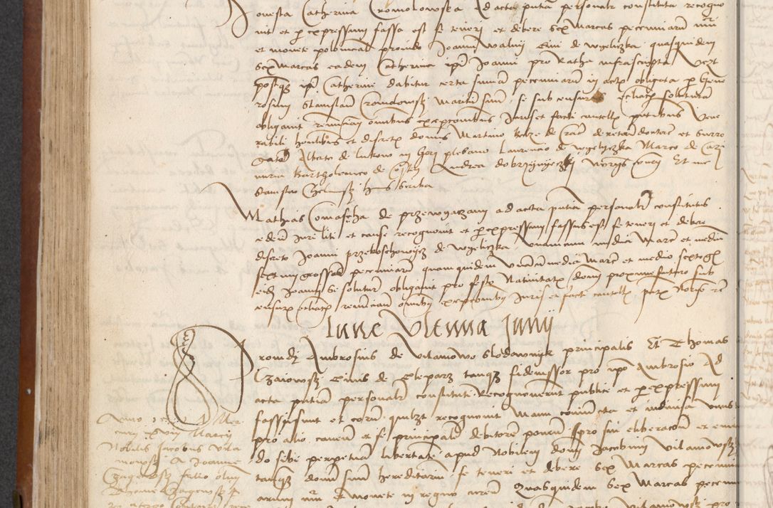 Zdjęcie nr 220 dla obiektu archiwalnego: [Acta] obligationum coram reverendo patre domino Thoma Rosnowsky canonico et offi[ciali C]racoviensi generali [a]d annum Domini 1514, [ind]itione secunda, pontificatus sanctissimi in Christo patris domini nostro domini Leonis divina providencia pape decimi moderni. Anno sue sanctitatis aduc ad 19 Marcii [...] primo secundis fatibus et felici sidere suum per manu Bronislaidis telluris Ursonici recipiunt et dii faveant ceptis
