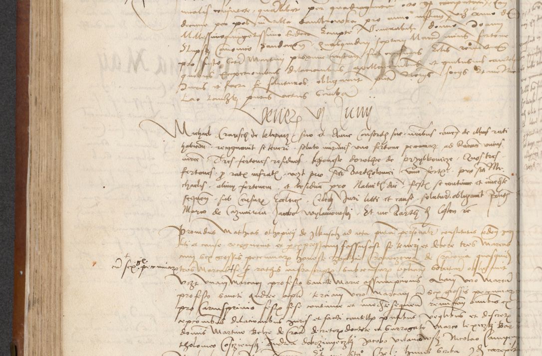 Zdjęcie nr 214 dla obiektu archiwalnego: [Acta] obligationum coram reverendo patre domino Thoma Rosnowsky canonico et offi[ciali C]racoviensi generali [a]d annum Domini 1514, [ind]itione secunda, pontificatus sanctissimi in Christo patris domini nostro domini Leonis divina providencia pape decimi moderni. Anno sue sanctitatis aduc ad 19 Marcii [...] primo secundis fatibus et felici sidere suum per manu Bronislaidis telluris Ursonici recipiunt et dii faveant ceptis