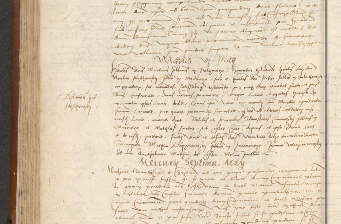 Zdjęcie nr 204 dla obiektu archiwalnego: [Acta] obligationum coram reverendo patre domino Thoma Rosnowsky canonico et offi[ciali C]racoviensi generali [a]d annum Domini 1514, [ind]itione secunda, pontificatus sanctissimi in Christo patris domini nostro domini Leonis divina providencia pape decimi moderni. Anno sue sanctitatis aduc ad 19 Marcii [...] primo secundis fatibus et felici sidere suum per manu Bronislaidis telluris Ursonici recipiunt et dii faveant ceptis