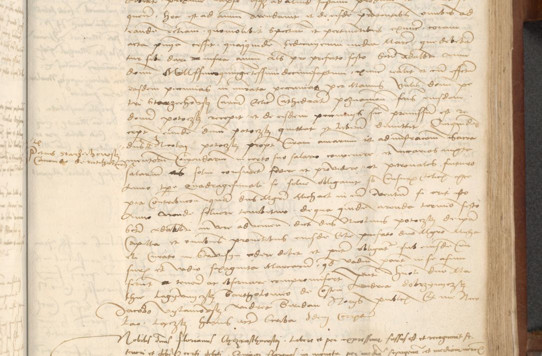 Zdjęcie nr 201 dla obiektu archiwalnego: [Acta] obligationum coram reverendo patre domino Thoma Rosnowsky canonico et offi[ciali C]racoviensi generali [a]d annum Domini 1514, [ind]itione secunda, pontificatus sanctissimi in Christo patris domini nostro domini Leonis divina providencia pape decimi moderni. Anno sue sanctitatis aduc ad 19 Marcii [...] primo secundis fatibus et felici sidere suum per manu Bronislaidis telluris Ursonici recipiunt et dii faveant ceptis