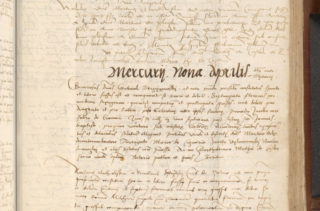 Zdjęcie nr 197 dla obiektu archiwalnego: [Acta] obligationum coram reverendo patre domino Thoma Rosnowsky canonico et offi[ciali C]racoviensi generali [a]d annum Domini 1514, [ind]itione secunda, pontificatus sanctissimi in Christo patris domini nostro domini Leonis divina providencia pape decimi moderni. Anno sue sanctitatis aduc ad 19 Marcii [...] primo secundis fatibus et felici sidere suum per manu Bronislaidis telluris Ursonici recipiunt et dii faveant ceptis