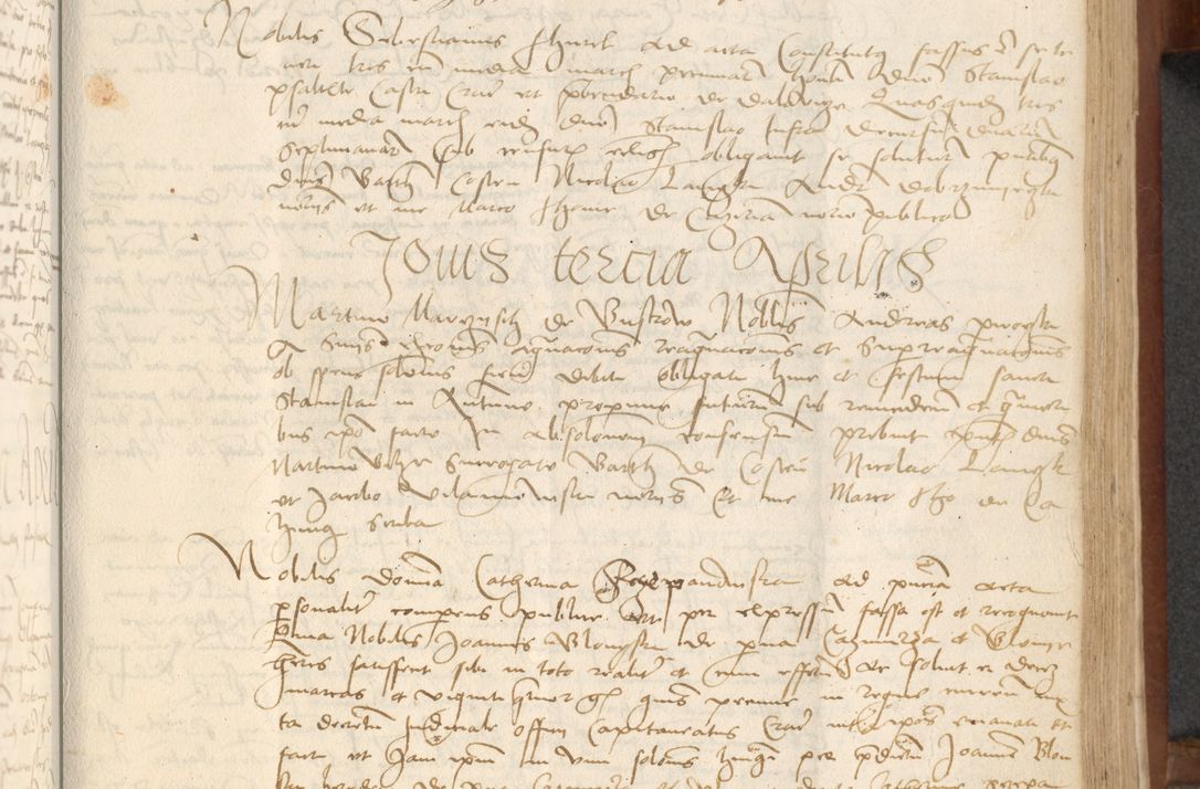Zdjęcie nr 195 dla obiektu archiwalnego: [Acta] obligationum coram reverendo patre domino Thoma Rosnowsky canonico et offi[ciali C]racoviensi generali [a]d annum Domini 1514, [ind]itione secunda, pontificatus sanctissimi in Christo patris domini nostro domini Leonis divina providencia pape decimi moderni. Anno sue sanctitatis aduc ad 19 Marcii [...] primo secundis fatibus et felici sidere suum per manu Bronislaidis telluris Ursonici recipiunt et dii faveant ceptis