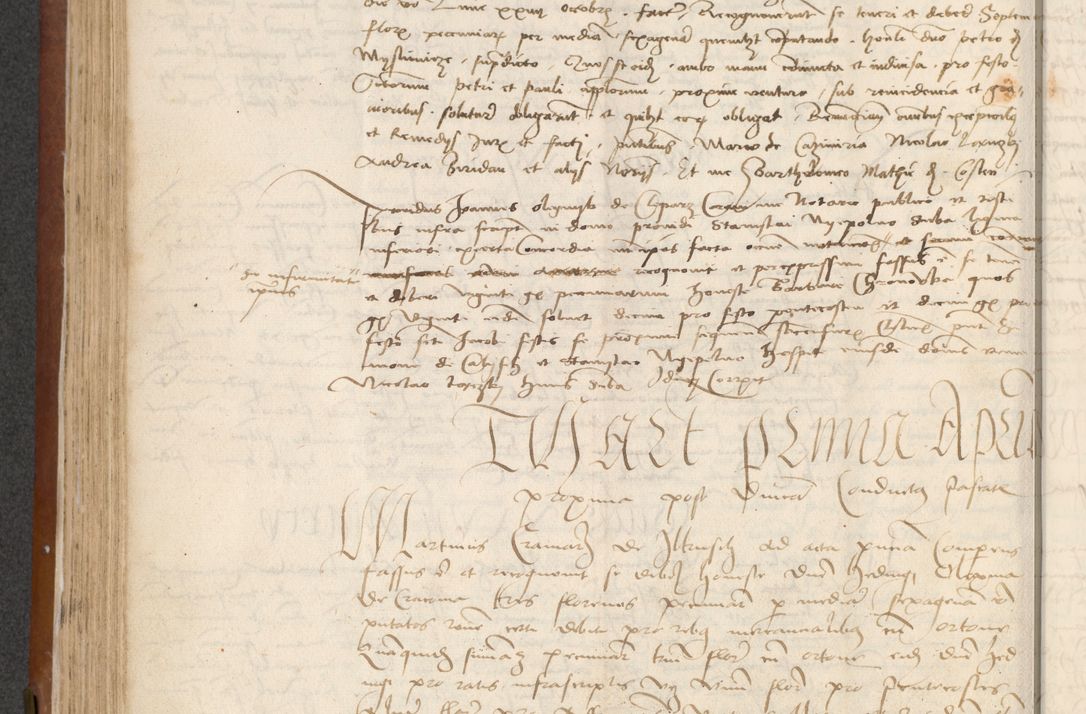 Zdjęcie nr 194 dla obiektu archiwalnego: [Acta] obligationum coram reverendo patre domino Thoma Rosnowsky canonico et offi[ciali C]racoviensi generali [a]d annum Domini 1514, [ind]itione secunda, pontificatus sanctissimi in Christo patris domini nostro domini Leonis divina providencia pape decimi moderni. Anno sue sanctitatis aduc ad 19 Marcii [...] primo secundis fatibus et felici sidere suum per manu Bronislaidis telluris Ursonici recipiunt et dii faveant ceptis