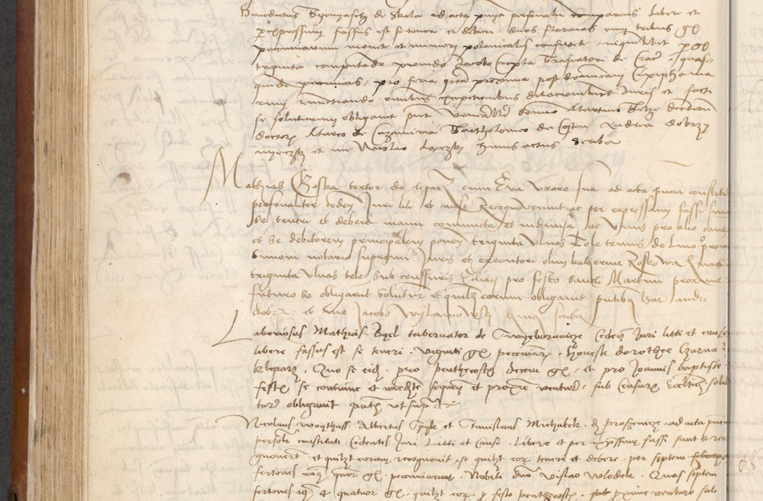 Zdjęcie nr 188 dla obiektu archiwalnego: [Acta] obligationum coram reverendo patre domino Thoma Rosnowsky canonico et offi[ciali C]racoviensi generali [a]d annum Domini 1514, [ind]itione secunda, pontificatus sanctissimi in Christo patris domini nostro domini Leonis divina providencia pape decimi moderni. Anno sue sanctitatis aduc ad 19 Marcii [...] primo secundis fatibus et felici sidere suum per manu Bronislaidis telluris Ursonici recipiunt et dii faveant ceptis
