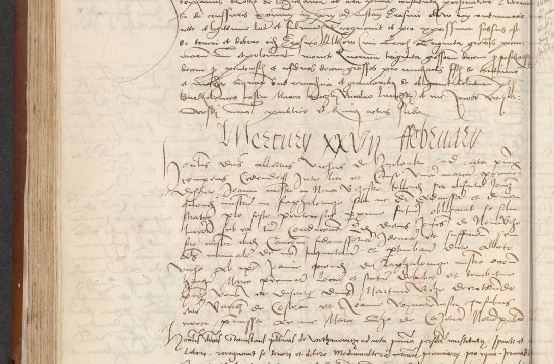 Zdjęcie nr 176 dla obiektu archiwalnego: [Acta] obligationum coram reverendo patre domino Thoma Rosnowsky canonico et offi[ciali C]racoviensi generali [a]d annum Domini 1514, [ind]itione secunda, pontificatus sanctissimi in Christo patris domini nostro domini Leonis divina providencia pape decimi moderni. Anno sue sanctitatis aduc ad 19 Marcii [...] primo secundis fatibus et felici sidere suum per manu Bronislaidis telluris Ursonici recipiunt et dii faveant ceptis