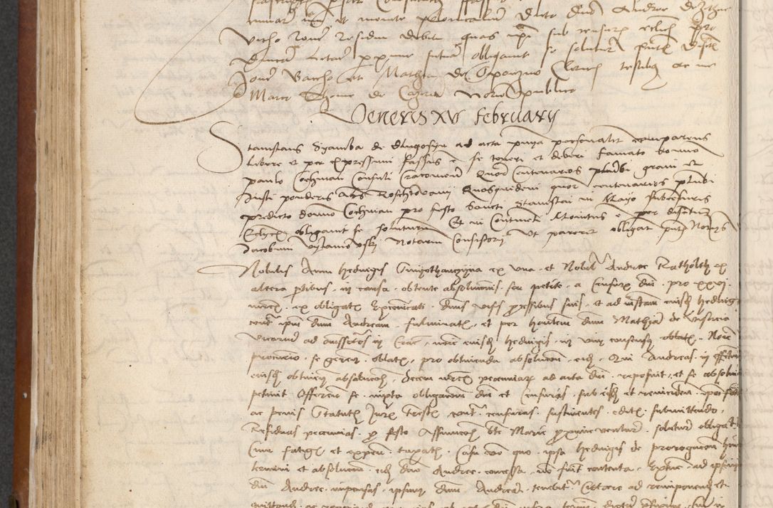 Zdjęcie nr 170 dla obiektu archiwalnego: [Acta] obligationum coram reverendo patre domino Thoma Rosnowsky canonico et offi[ciali C]racoviensi generali [a]d annum Domini 1514, [ind]itione secunda, pontificatus sanctissimi in Christo patris domini nostro domini Leonis divina providencia pape decimi moderni. Anno sue sanctitatis aduc ad 19 Marcii [...] primo secundis fatibus et felici sidere suum per manu Bronislaidis telluris Ursonici recipiunt et dii faveant ceptis