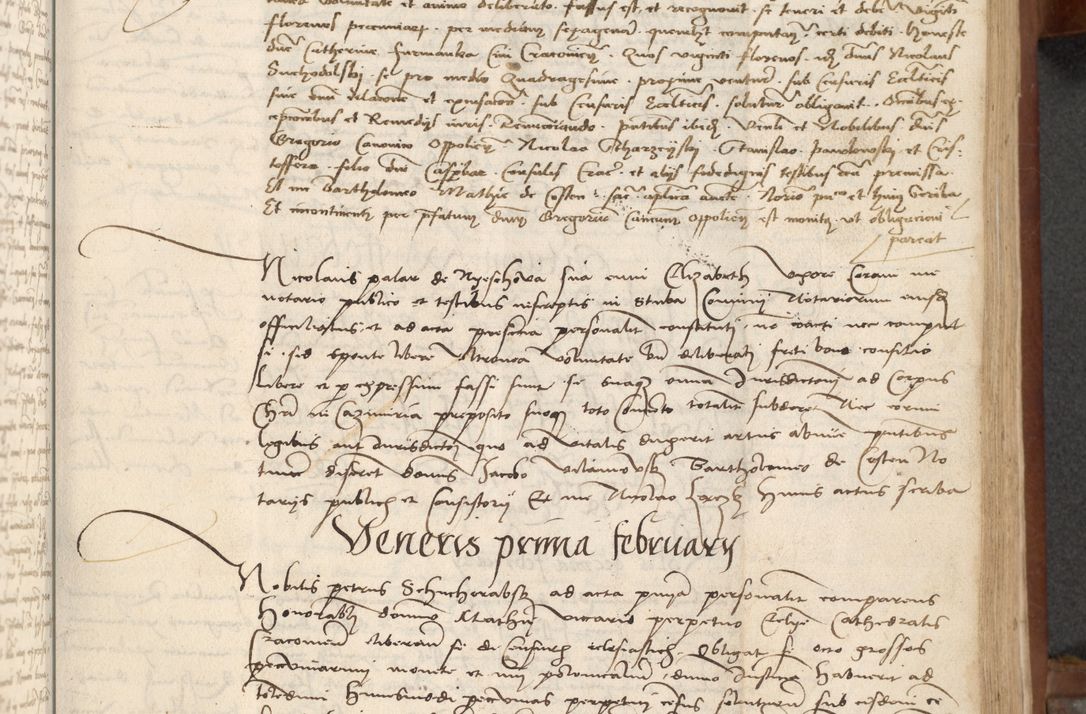 Zdjęcie nr 167 dla obiektu archiwalnego: [Acta] obligationum coram reverendo patre domino Thoma Rosnowsky canonico et offi[ciali C]racoviensi generali [a]d annum Domini 1514, [ind]itione secunda, pontificatus sanctissimi in Christo patris domini nostro domini Leonis divina providencia pape decimi moderni. Anno sue sanctitatis aduc ad 19 Marcii [...] primo secundis fatibus et felici sidere suum per manu Bronislaidis telluris Ursonici recipiunt et dii faveant ceptis
