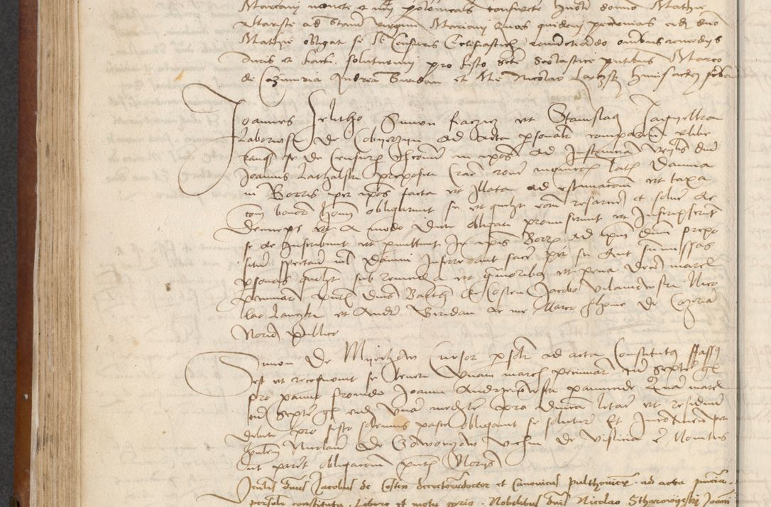 Zdjęcie nr 162 dla obiektu archiwalnego: [Acta] obligationum coram reverendo patre domino Thoma Rosnowsky canonico et offi[ciali C]racoviensi generali [a]d annum Domini 1514, [ind]itione secunda, pontificatus sanctissimi in Christo patris domini nostro domini Leonis divina providencia pape decimi moderni. Anno sue sanctitatis aduc ad 19 Marcii [...] primo secundis fatibus et felici sidere suum per manu Bronislaidis telluris Ursonici recipiunt et dii faveant ceptis