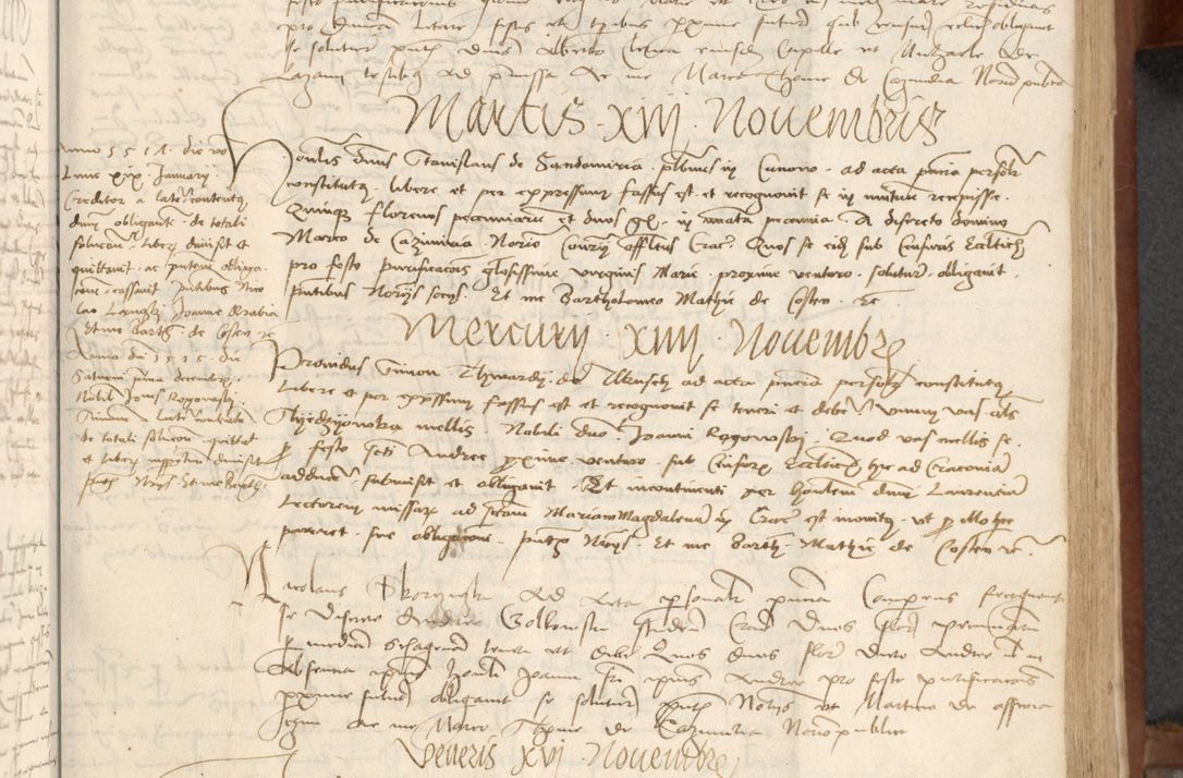 Zdjęcie nr 149 dla obiektu archiwalnego: [Acta] obligationum coram reverendo patre domino Thoma Rosnowsky canonico et offi[ciali C]racoviensi generali [a]d annum Domini 1514, [ind]itione secunda, pontificatus sanctissimi in Christo patris domini nostro domini Leonis divina providencia pape decimi moderni. Anno sue sanctitatis aduc ad 19 Marcii [...] primo secundis fatibus et felici sidere suum per manu Bronislaidis telluris Ursonici recipiunt et dii faveant ceptis
