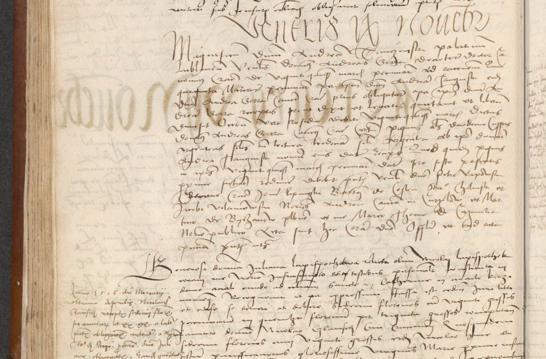 Zdjęcie nr 148 dla obiektu archiwalnego: [Acta] obligationum coram reverendo patre domino Thoma Rosnowsky canonico et offi[ciali C]racoviensi generali [a]d annum Domini 1514, [ind]itione secunda, pontificatus sanctissimi in Christo patris domini nostro domini Leonis divina providencia pape decimi moderni. Anno sue sanctitatis aduc ad 19 Marcii [...] primo secundis fatibus et felici sidere suum per manu Bronislaidis telluris Ursonici recipiunt et dii faveant ceptis