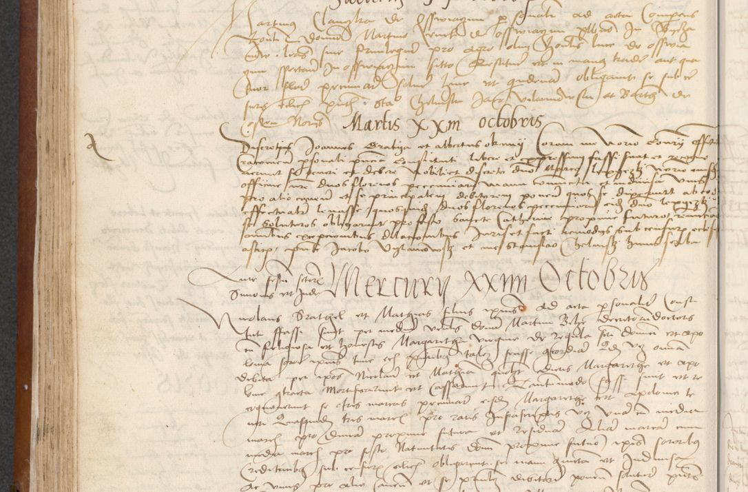 Zdjęcie nr 144 dla obiektu archiwalnego: [Acta] obligationum coram reverendo patre domino Thoma Rosnowsky canonico et offi[ciali C]racoviensi generali [a]d annum Domini 1514, [ind]itione secunda, pontificatus sanctissimi in Christo patris domini nostro domini Leonis divina providencia pape decimi moderni. Anno sue sanctitatis aduc ad 19 Marcii [...] primo secundis fatibus et felici sidere suum per manu Bronislaidis telluris Ursonici recipiunt et dii faveant ceptis